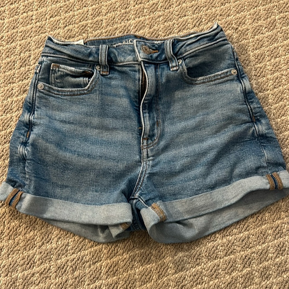 Stretch Denim Mom Short | AE